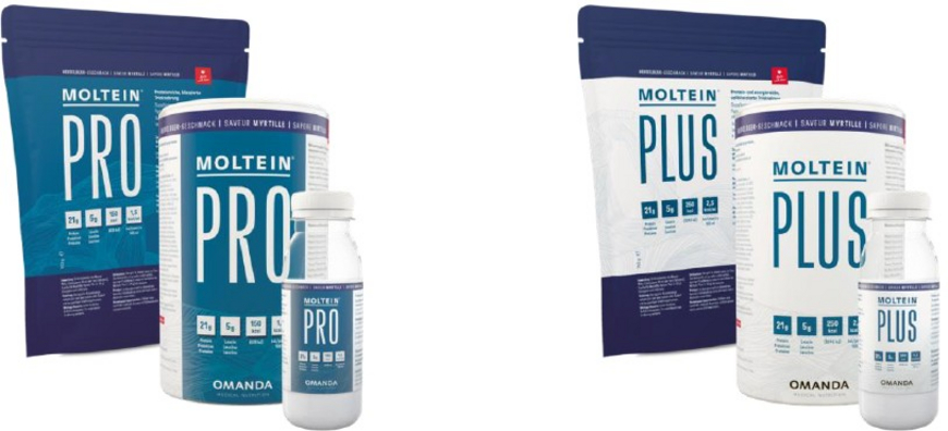 Omanda AG procède au rappel de divers produits Moltein PLUS et Moltein Pro en raison de la présence non déclarée d'allergène (soja)