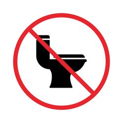 Toilettes fermées pour un trajet de 12 heures