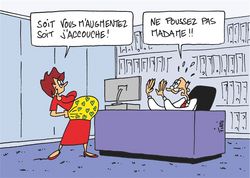 Future maman au travail