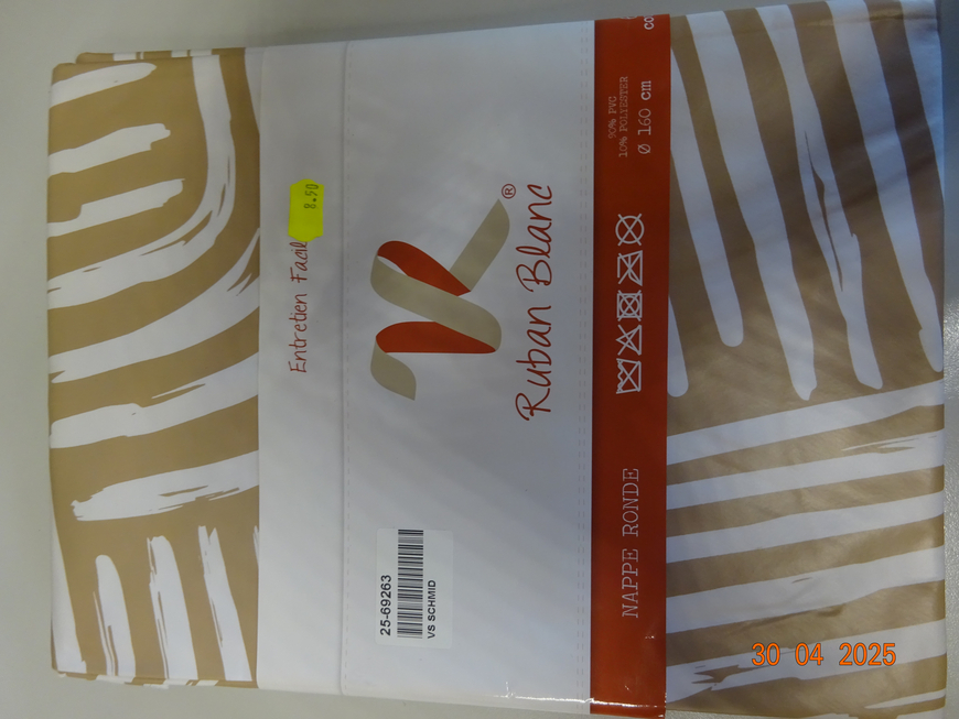 Stokomani Maxi Bazar rappelle le produit « Nappe ronde, Ruban blanc »