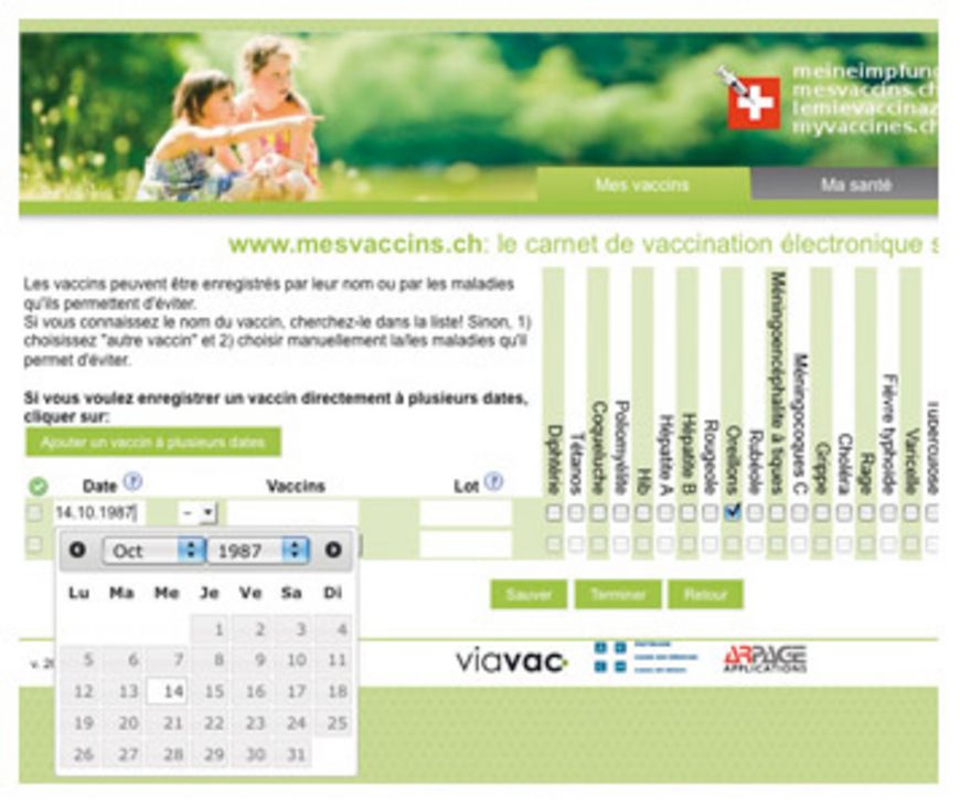 Le carnet de vaccination en ligne